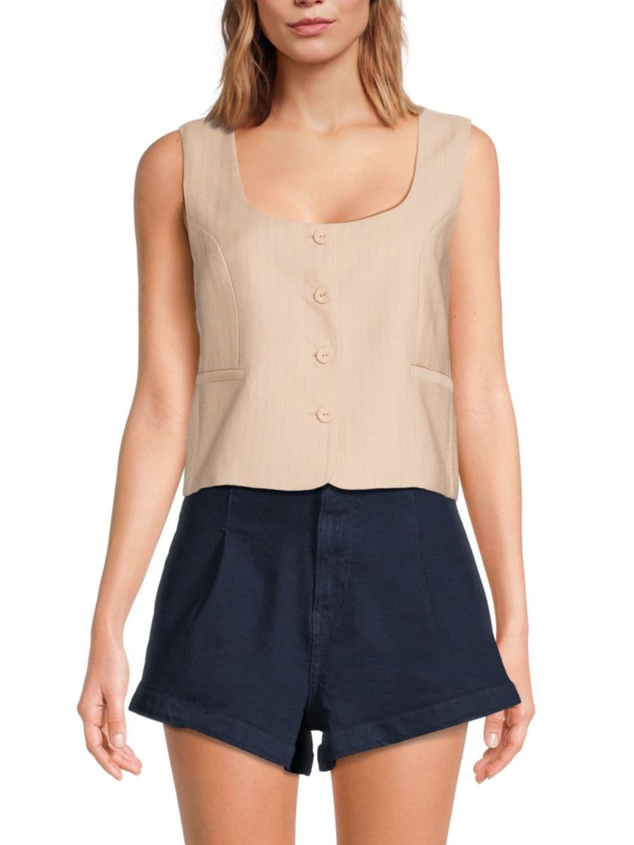 Жилет в тонкую полоску WeWoreWhat, цвет Safari, Бежевый, Жилет в тонкую полоску WeWoreWhat, цвет Safari
Жилет в тонкую полоску WeWoreWhat, цвет Safari, Бежевый, Жилет в тонкую полоску WeWoreWhat, цвет Safari