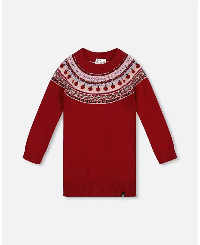 Вязаное платье для девочек, красное, с жаккардовой кокеткой Apple Deux par Deux, красный
Вязаное платье для девочек, красное, с жаккардовой кокеткой Apple Deux par Deux, красный