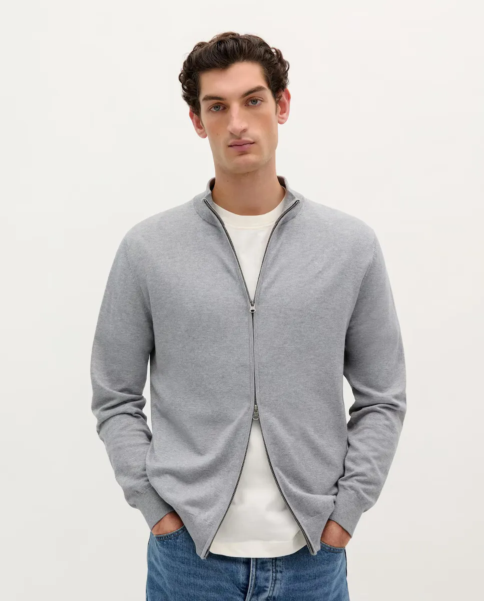 Мужской хлопковый кардиган с застежкой-молнией Scalpers, серый
Мужской хлопковый кардиган с застежкой-молнией Scalpers, серый