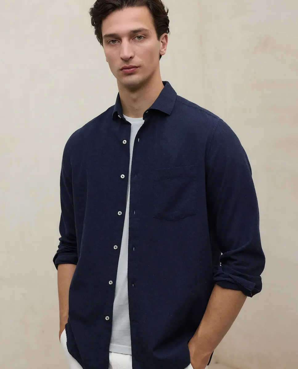 Мужская рубашка с длинным рукавом и нагрудным карманом Ecoalf, темно-синий
Мужская рубашка с длинным рукавом и нагрудным карманом Ecoalf, темно-синий