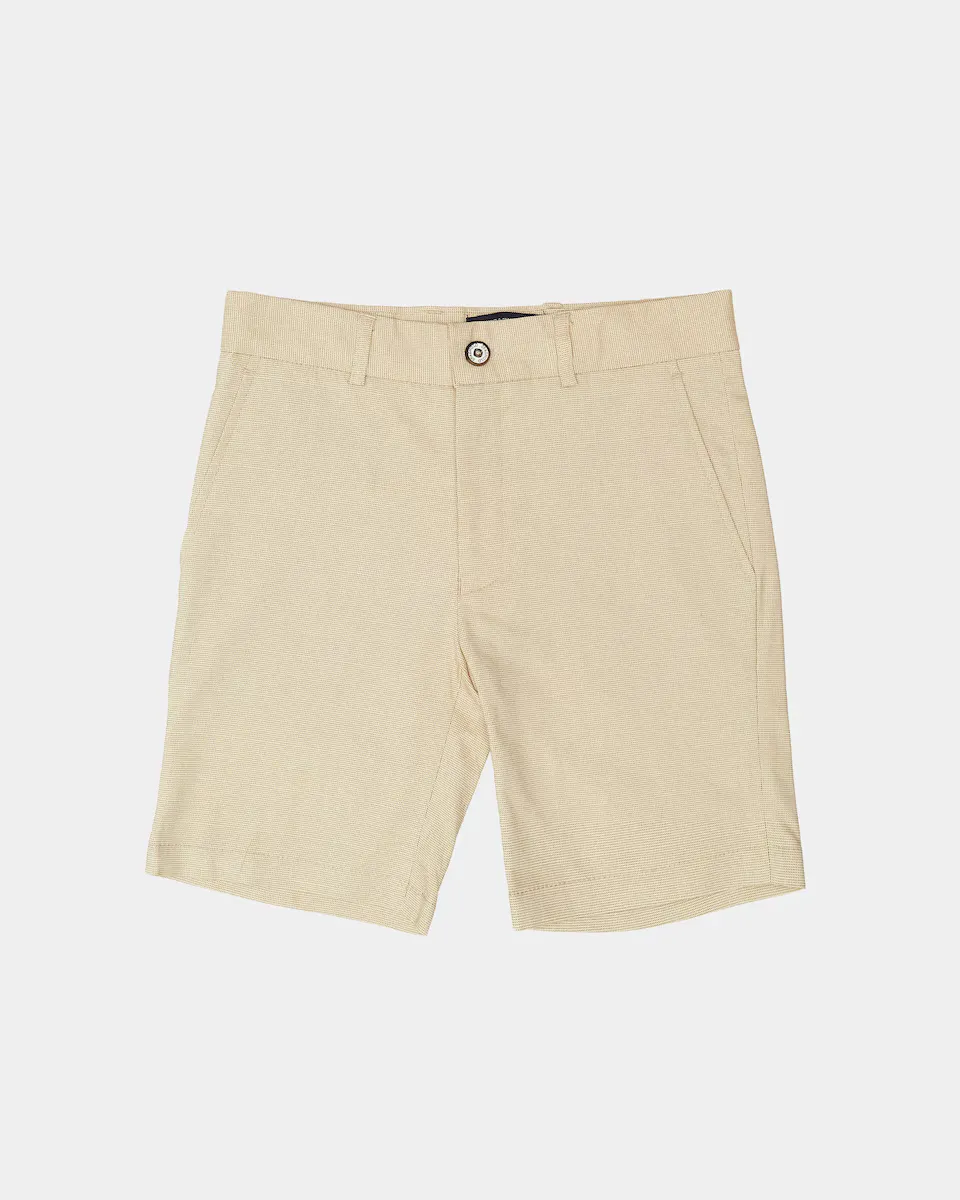 Шорты-бермуды для мальчиков из структурированной ткани с карманами Spagnolo, бежевый
Шорты-бермуды для мальчиков из структурированной ткани с карманами Spagnolo, бежевый