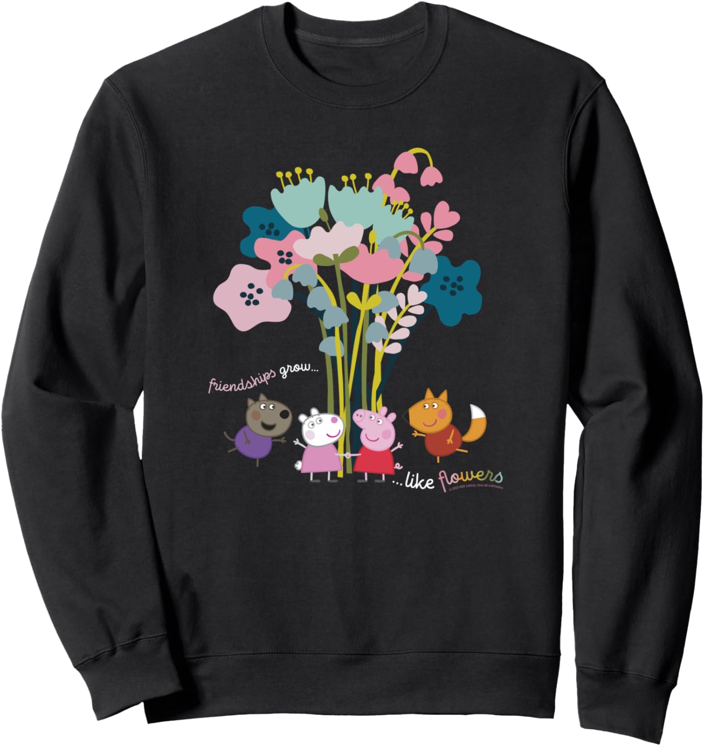 Толстовка с цветочным логотипом «Дружба как цветы» из мультфильма «Свинка Пеппа» Peppa Pig, черный
Толстовка с цветочным логотипом «Дружба как цветы» из мультфильма «Свинка Пеппа» Peppa Pig, черный