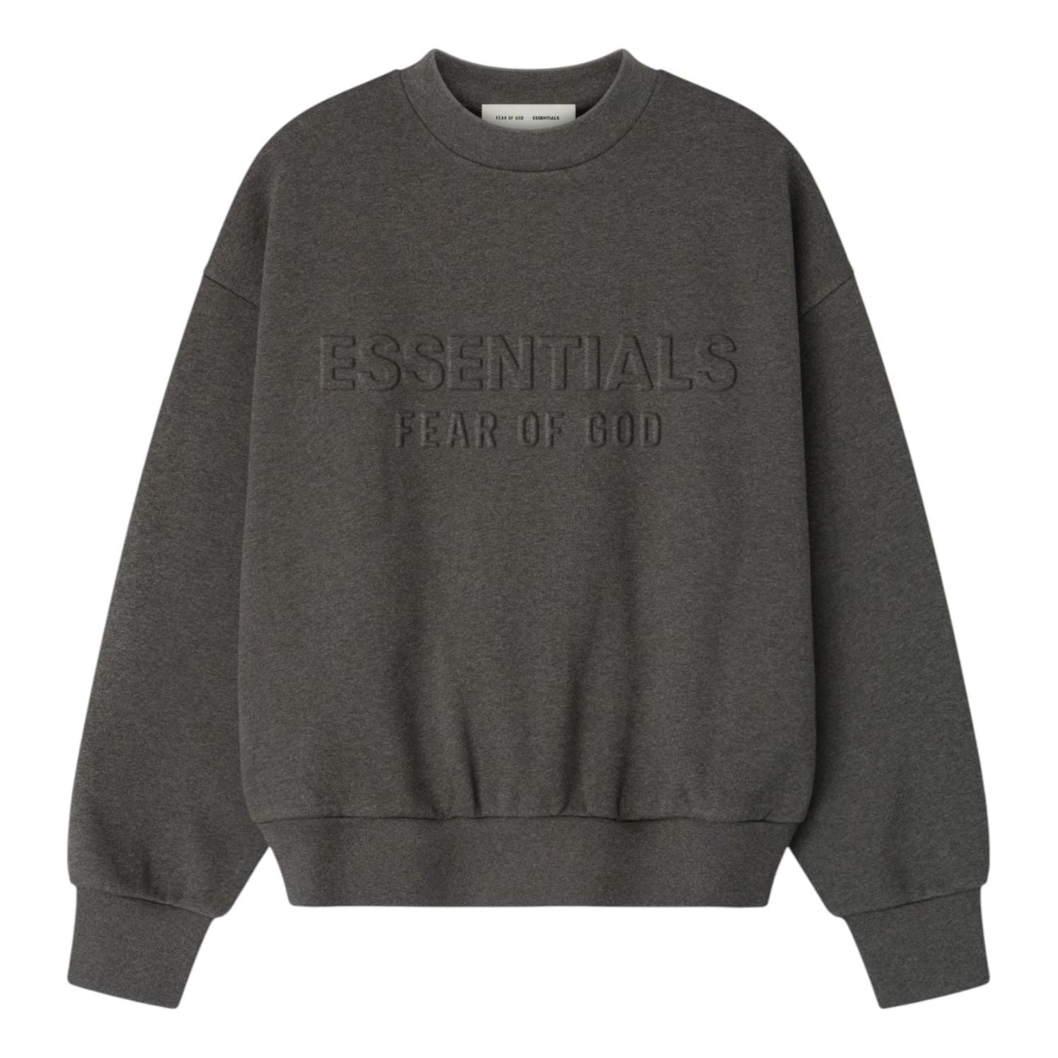 Свитшот Fear of God Essentials Embossed Classic Crewneck Sweatshirt, цвет «угольно-серый меланж»
Свитшот Fear of God Essentials Embossed Classic Crewneck Sweatshirt, цвет «угольно-серый меланж»