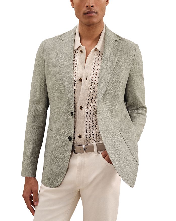 Стройный приталенный текстурированный блейзер Stack REISS, зеленый
Стройный приталенный текстурированный блейзер Stack REISS, зеленый