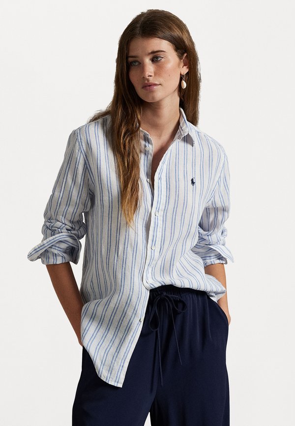 Классическая полосатая льняная рубашка на пуговицах Polo Ralph Lauren, white pond/blue
Классическая полосатая льняная рубашка на пуговицах Polo Ralph Lauren, white pond/blue
