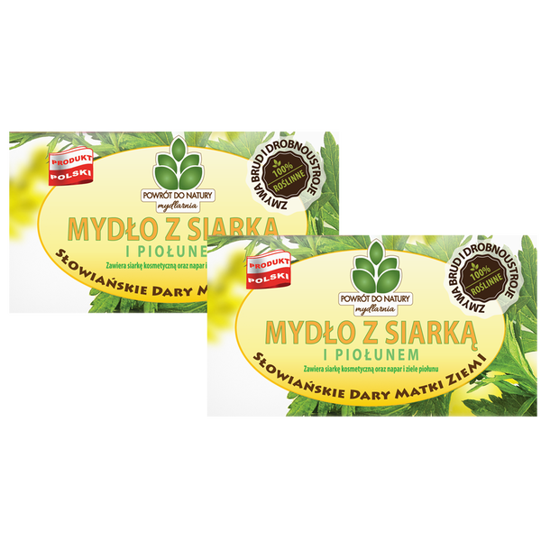 100% натуральное мыло на растительной основе с серой и полынью, 2 шт. Powrót Do Natury
100% натуральное мыло на растительной основе с серой и полынью, 2 шт. Powrót Do Natury