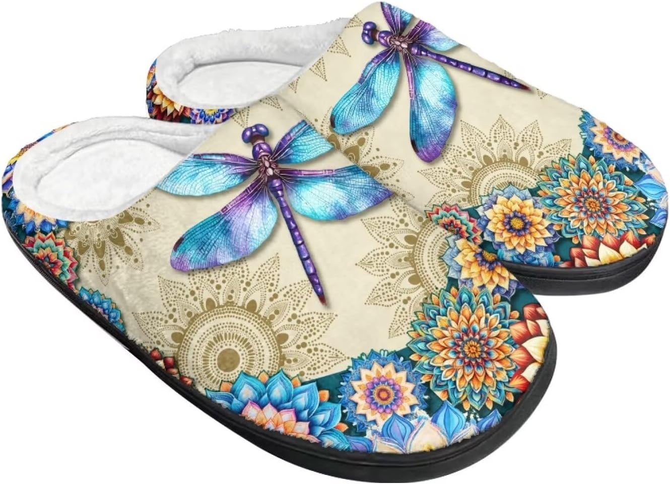 Тапочки Tomeusey для женщин - домашние и хлопковые тапочки с противоскользящей подошвой, подарок для женщин и мужчин, Dragonfly Boho Mandala
Тапочки Tomeusey для женщин - домашние и хлопковые тапочки с противоскользящей подошвой, подарок для женщин и мужчин, Dragonfly Boho Mandala