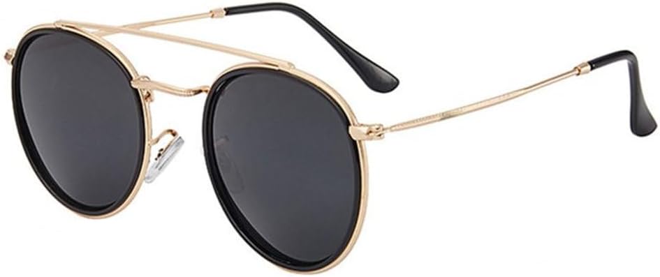 Ретро круглые металлические солнцезащитные очки для мужчин и женщин в стиле стимпанк, металлическая оправа, модные очки с защитой от УФ-излучения UV400 TYUVIVO, Gold Blackgrey
Ретро круглые металлические солнцезащитные очки для мужчин и женщин в стиле стимпанк, металлическая оправа, модные очки с защитой от УФ-излучения UV400 TYUVIVO, Gold Blackgrey