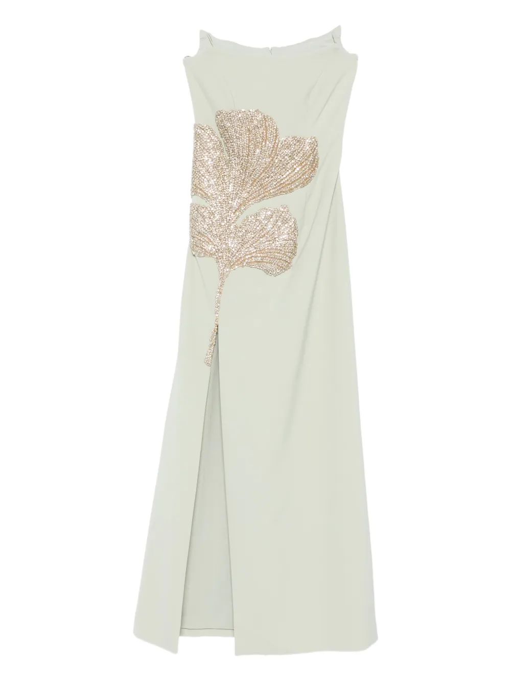 Макси-платье с разрезом, украшенным листьями Costarellos, зеленый
Макси-платье с разрезом, украшенным листьями Costarellos, зеленый