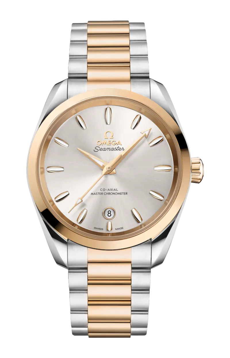 Seamaster aqua terra shades 38 мм, нержавеющая сталь - золото moonshine на браслете из нержавеющей стали и золота moonshine - 220.20.38.20.02.002 OMEGA
Seamaster aqua terra shades 38 мм, нержавеющая сталь - золото moonshine на браслете из нержавеющей стали и золота moonshine - 220.20.38.20.02.002 OMEGA