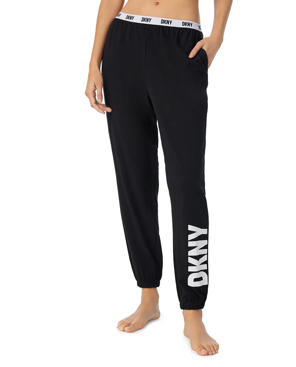 Женские длинные брюки-джоггеры с логотипом DKNY, черный
Женские длинные брюки-джоггеры с логотипом DKNY, черный