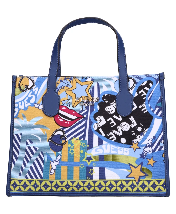 Плетеная сумка-тоут Silvana Guess, синий
Плетеная сумка-тоут Silvana Guess, синий