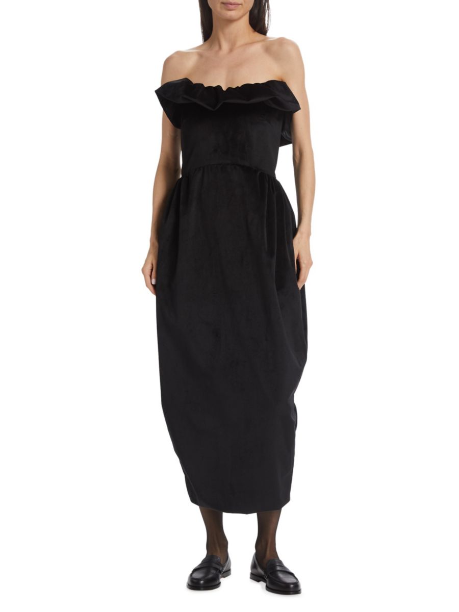 Платье-миди Therese без бретелек из бархата Kika Vargas, цвет Black Velvet
Платье-миди Therese без бретелек из бархата Kika Vargas, цвет Black Velvet