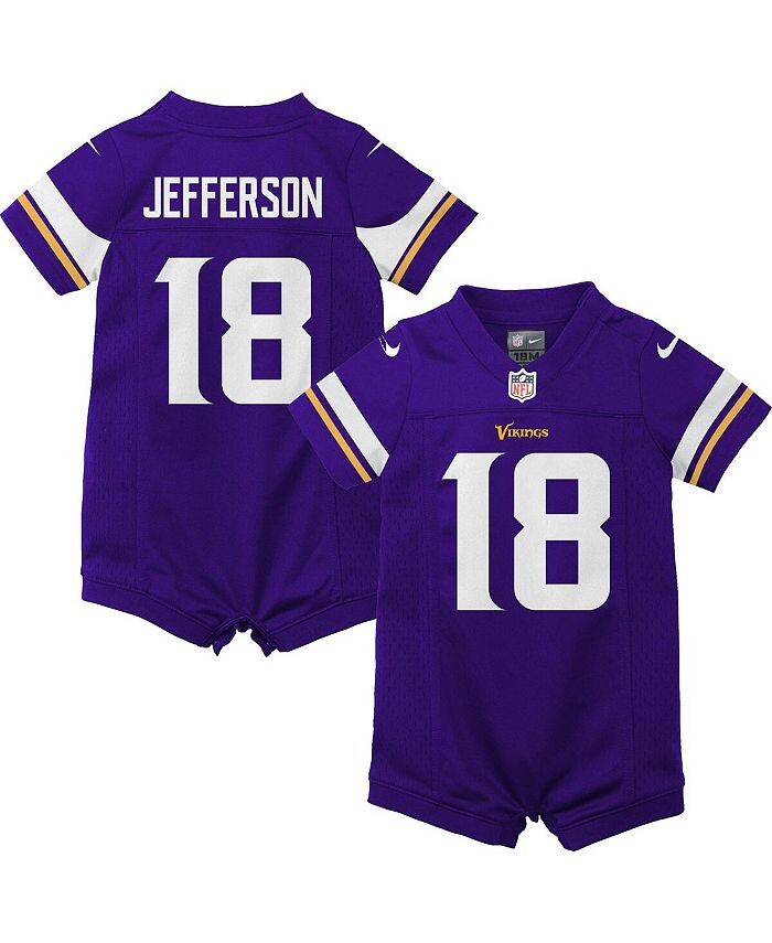 Фиолетовый трикотажный комбинезон Justin Jefferson Minnesota Vikings Game для новорожденных Nike, фиолетовый
Фиолетовый трикотажный комбинезон Justin Jefferson Minnesota Vikings Game для новорожденных Nike, фиолетовый