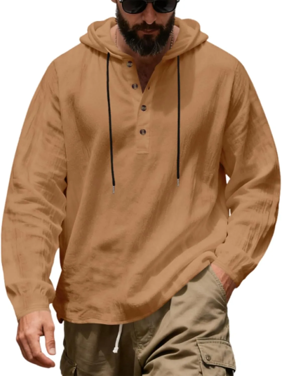 Мужская льняная толстовка с капюшоном и застежкой хенли hayudier
Мужская льняная толстовка с капюшоном и застежкой хенли hayudier