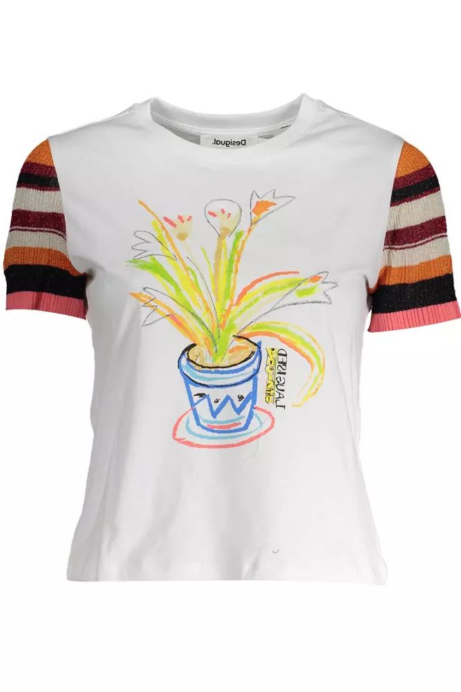Женский топ Desigual Chic с контрастными деталями и металлизированными волокнами, белый
Женский топ Desigual Chic с контрастными деталями и металлизированными волокнами, белый