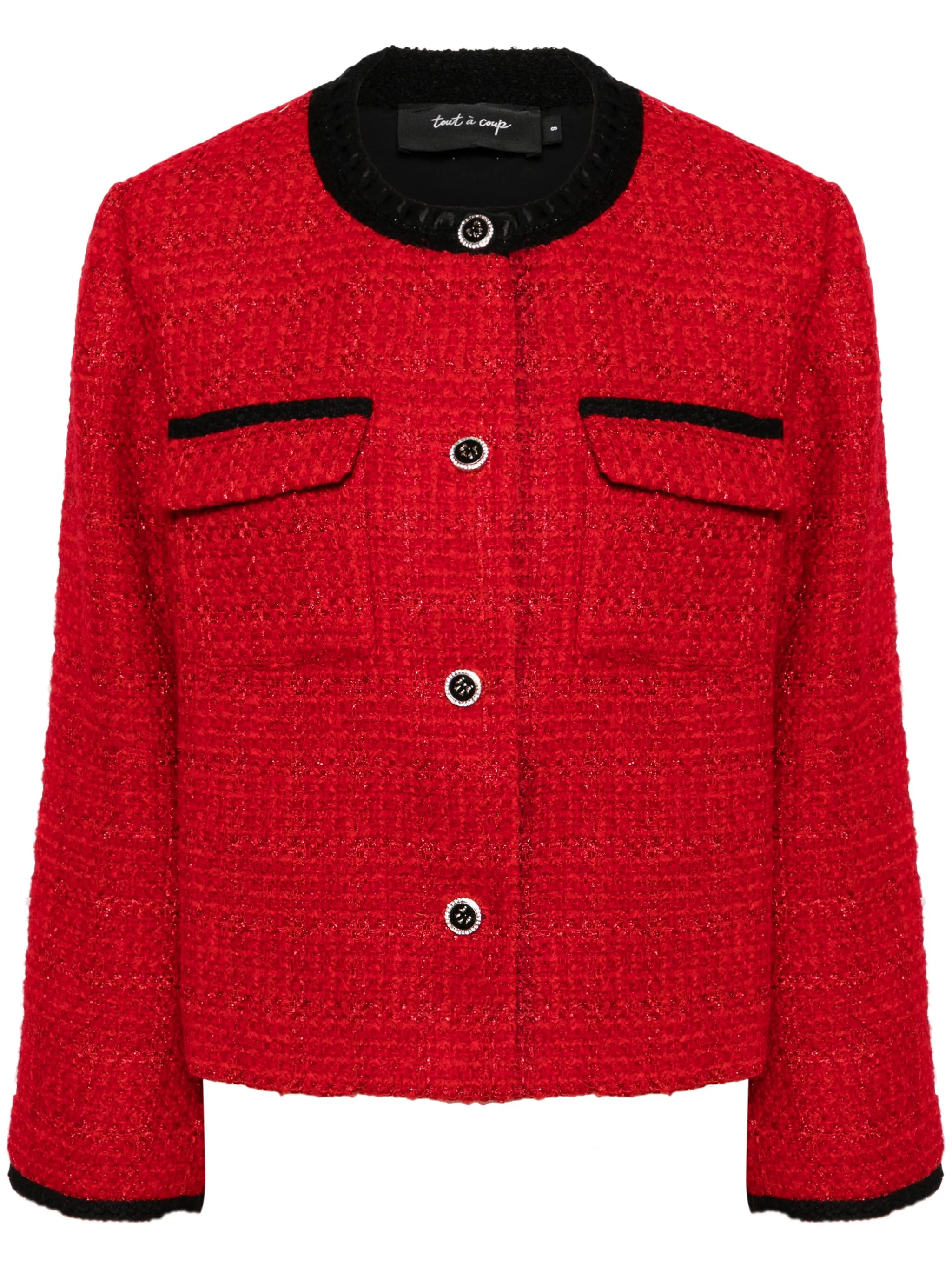 Твидовый жакет с контрастной отделкой Tout A Coup, красный
Твидовый жакет с контрастной отделкой Tout A Coup, красный