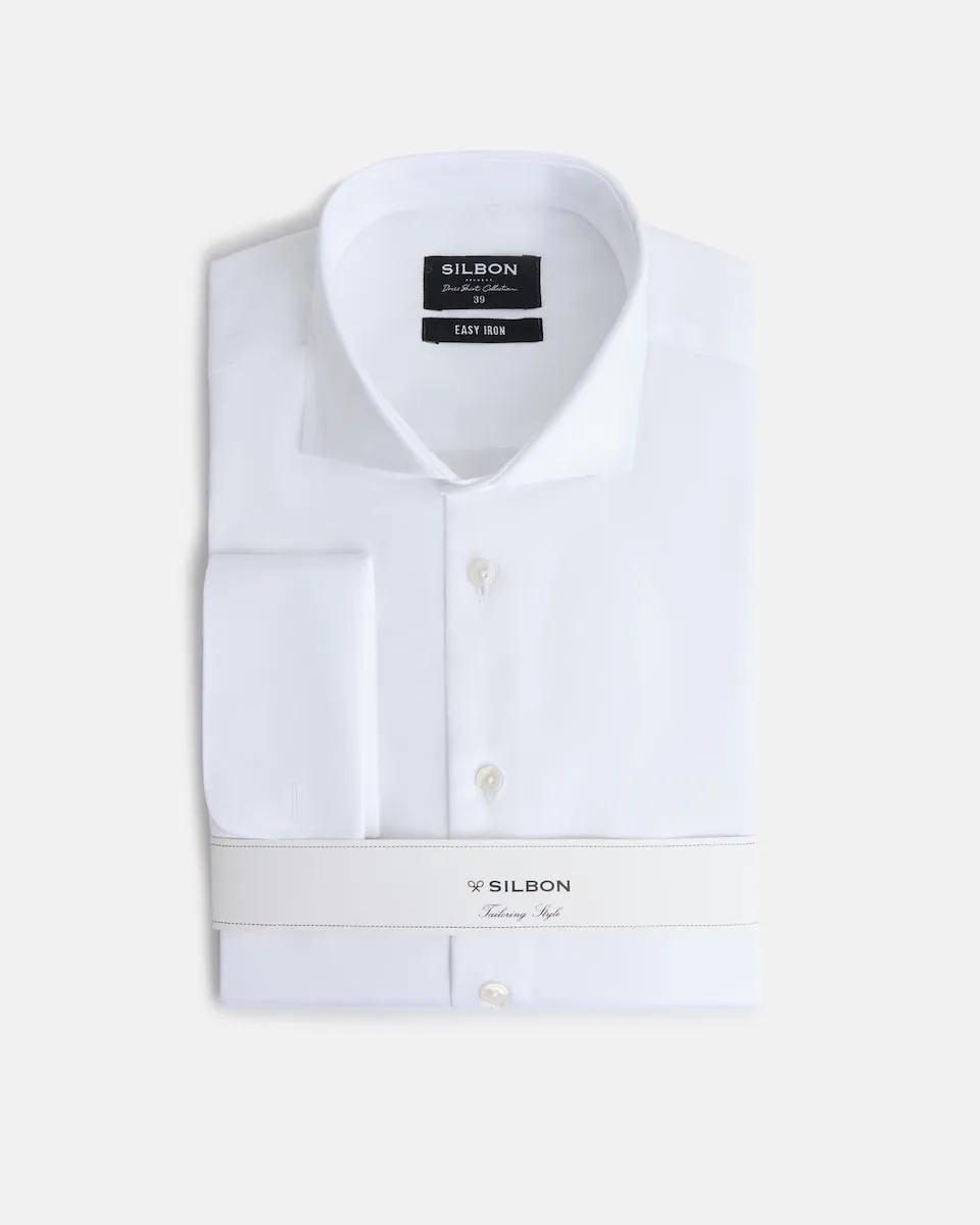 Мужская рубашка легкая глажка двойной манжет Silbon, белый
Мужская рубашка легкая глажка двойной манжет Silbon, белый