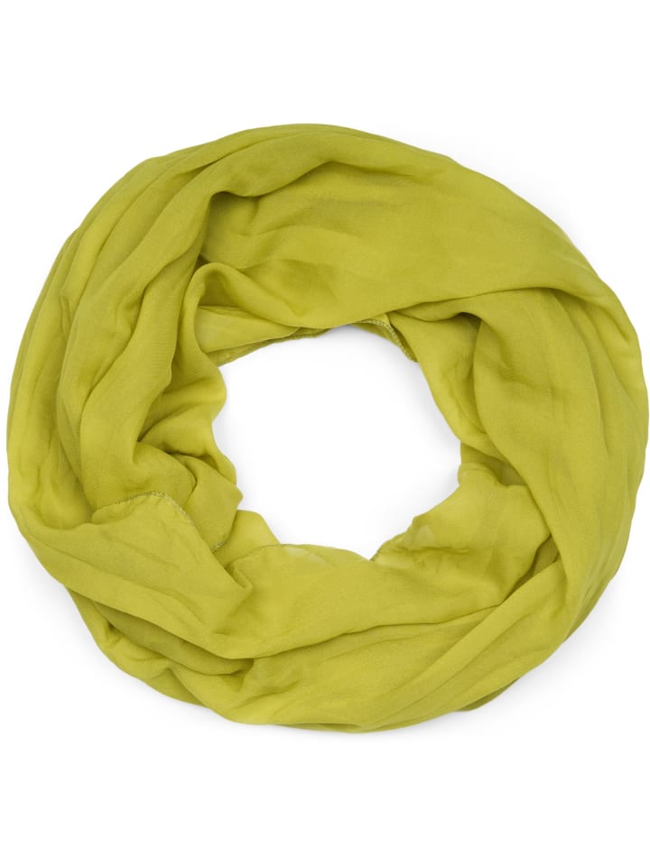 StyleBREAKER Шелковый однотонный шарф-петля цвета киви
StyleBREAKER Шелковый однотонный шарф-петля цвета киви