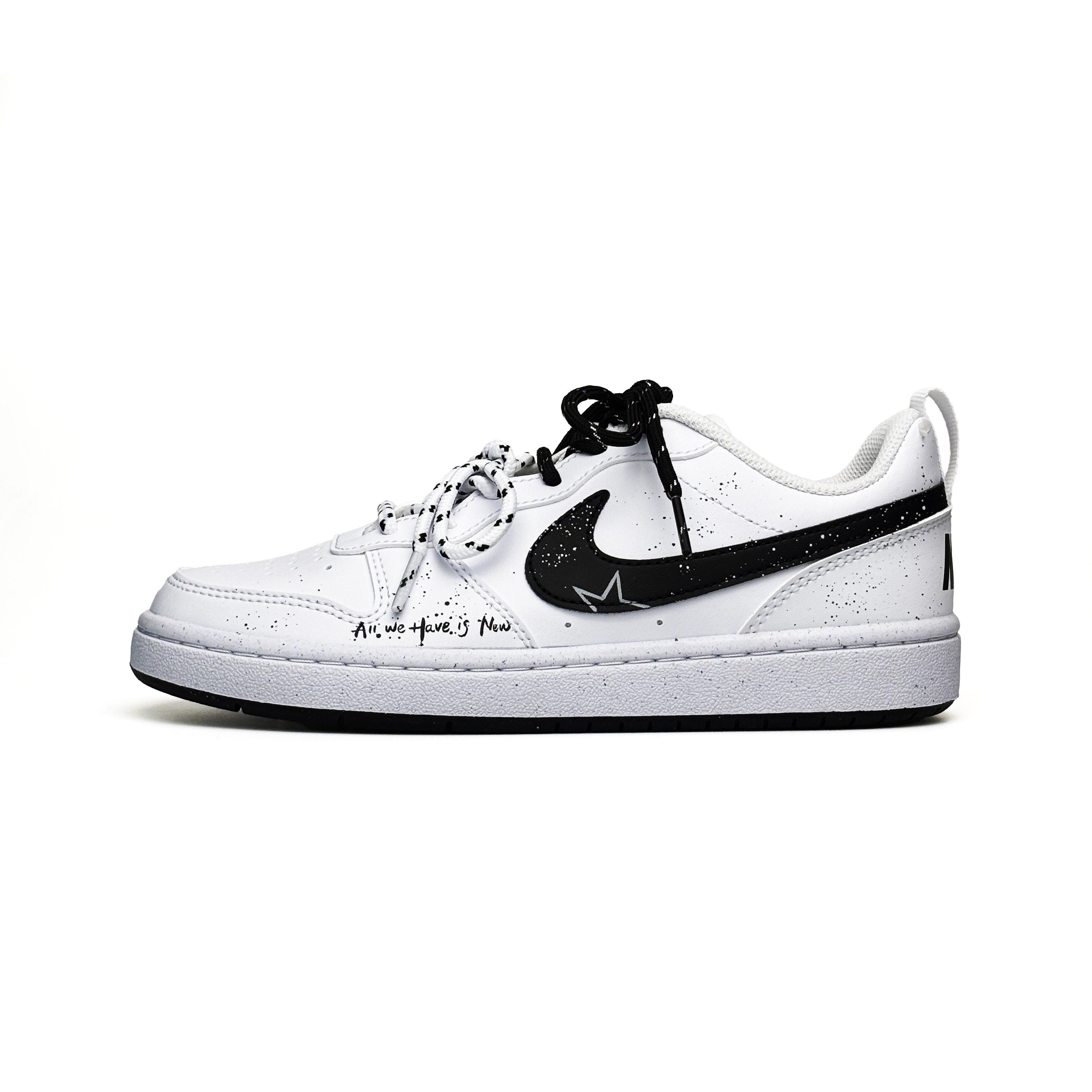 Детские, подростковые, противоскользящие, износостойкие, низкие кроссовки для скейтбординга Court Borough Nike, черный/белый 
Детские, подростковые, противоскользящие, износостойкие, низкие кроссовки для скейтбординга Court Borough Nike, черный/белый