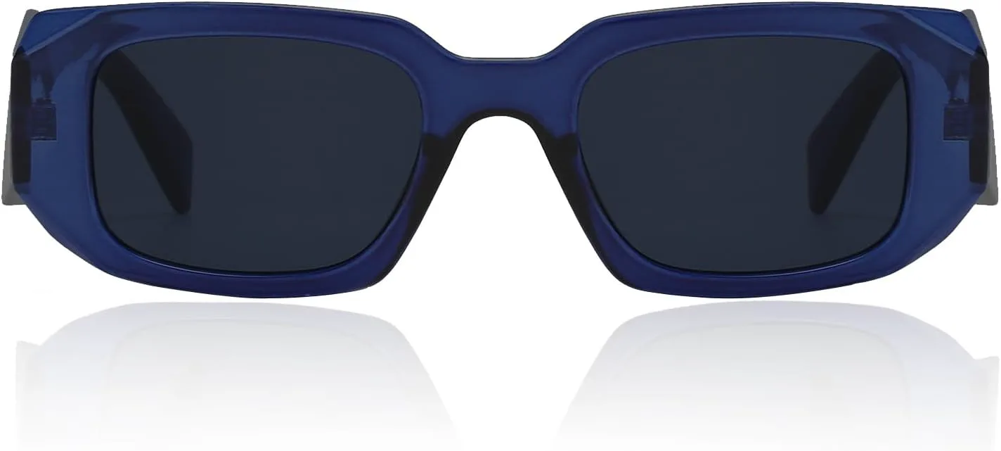 Модные прямоугольные солнцезащитные очки для женщин и мужчин в стиле ретро 90-х с толстой оправой, аксессуары в стиле Y2K Mriendao, Navy Blue Frame\grey Lens
Модные прямоугольные солнцезащитные очки для женщин и мужчин в стиле ретро 90-х с толстой оправой, аксессуары в стиле Y2K Mriendao, Navy Blue Frame\grey Lens