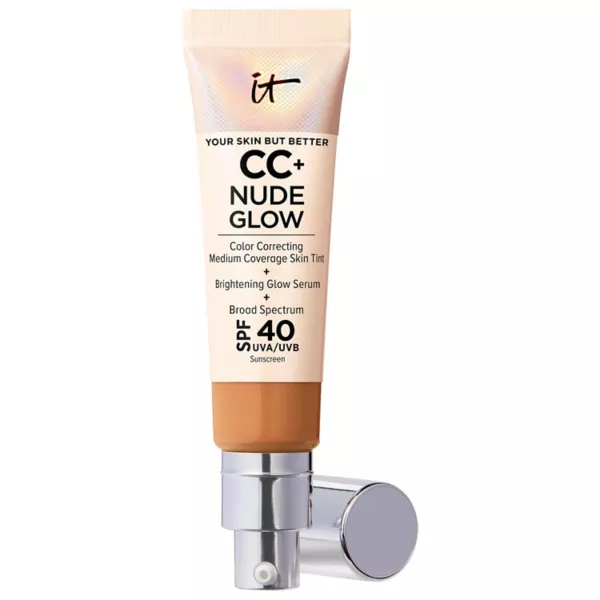 Cc+ nude glow легкая тональная основа + сыворотка для сияния с spf 40 и ниацинамидом It Cosmetics, цвет tan
Cc+ nude glow легкая тональная основа + сыворотка для сияния с spf 40 и ниацинамидом It Cosmetics, цвет tan