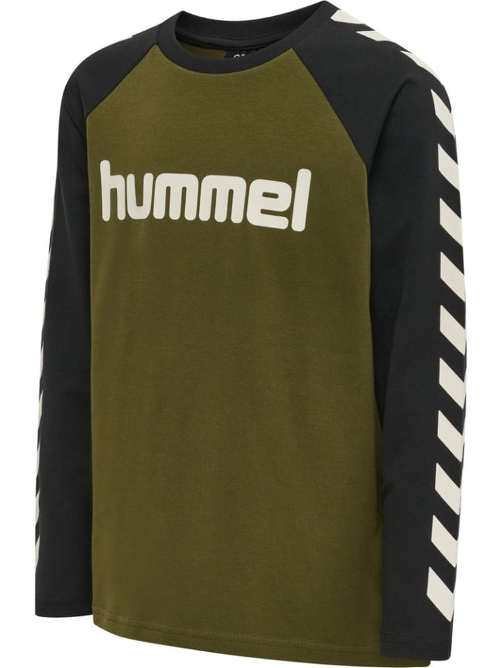 Детская рубашка с длинными рукавами зеленого цвета Hummel
Детская рубашка с длинными рукавами зеленого цвета Hummel