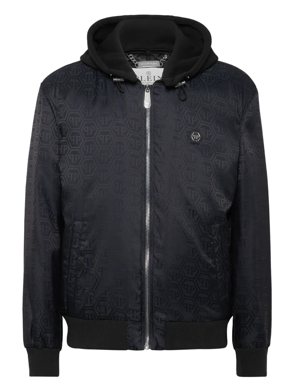 Бомбер с капюшоном и логотипом Philipp Plein, синий
Бомбер с капюшоном и логотипом Philipp Plein, синий