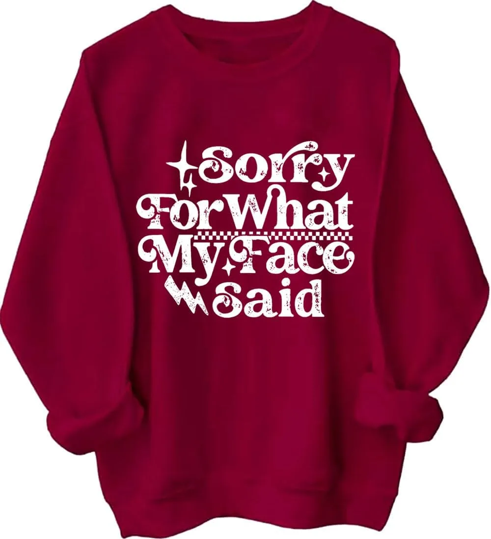 Толстовка Sorry For What My Face Said, юмористическая с саркастичным принтом Czbic
Толстовка Sorry For What My Face Said, юмористическая с саркастичным принтом Czbic