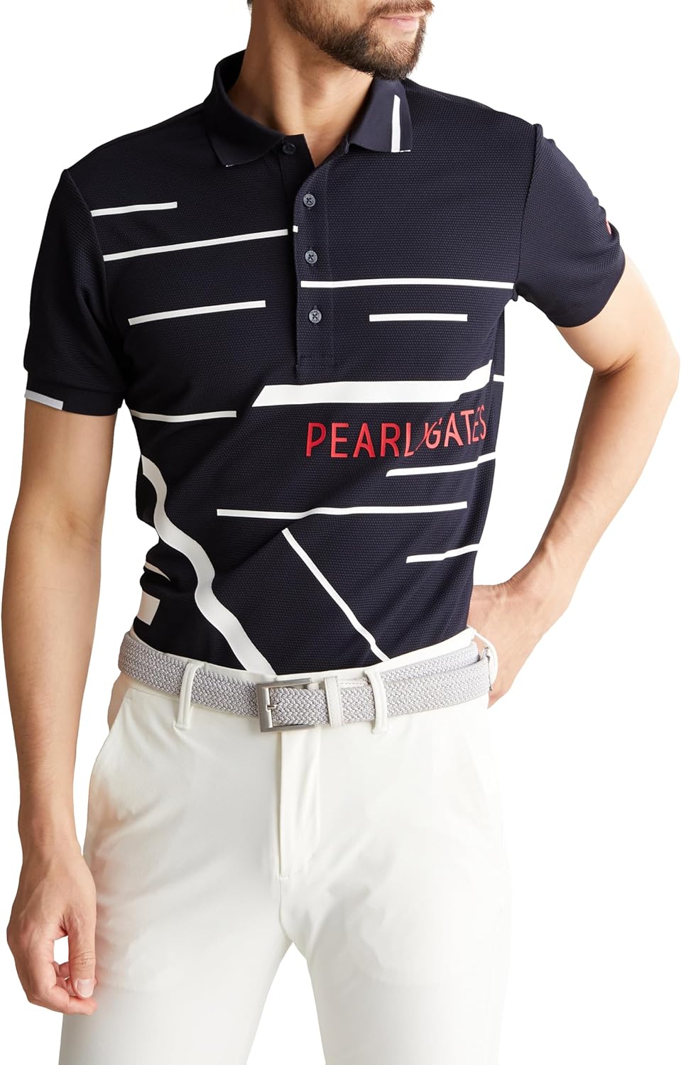Мужская поло-рубашка PEARLY GATES с коротким рукавом (многослойный логотип, влагоотводящая, быстросохнущая, эластичная) / для гольфа / 053-4160405, темно-синий
Мужская поло-рубашка PEARLY GATES с коротким рукавом (многослойный логотип, влагоотводящая, быстросохнущая, эластичная) / для гольфа / 053-4160405, темно-синий