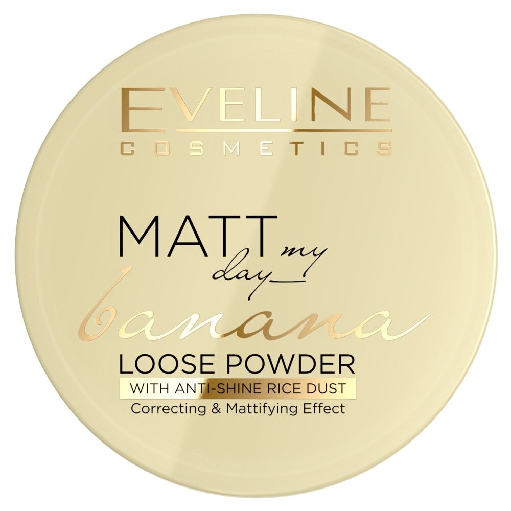 Eveline Cosmetics, Matt My Day, корректирующая и матирующая рассыпчатая пудра «Банан», 6 г
Eveline Cosmetics, Matt My Day, корректирующая и матирующая рассыпчатая пудра «Банан», 6 г