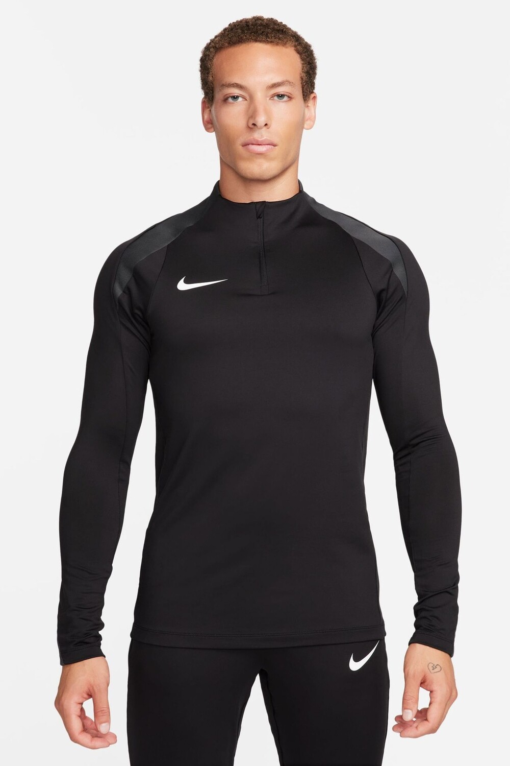 Тренировочный топ Dri Fit Strike с короткой молнией Nike, черный
Тренировочный топ Dri Fit Strike с короткой молнией Nike, черный