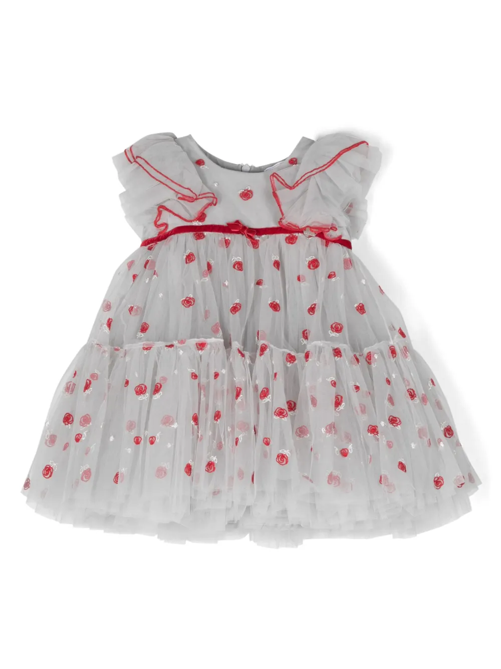 Расклешенное платье с цветочной вышивкой Monnalisa, серый
Расклешенное платье с цветочной вышивкой Monnalisa, серый