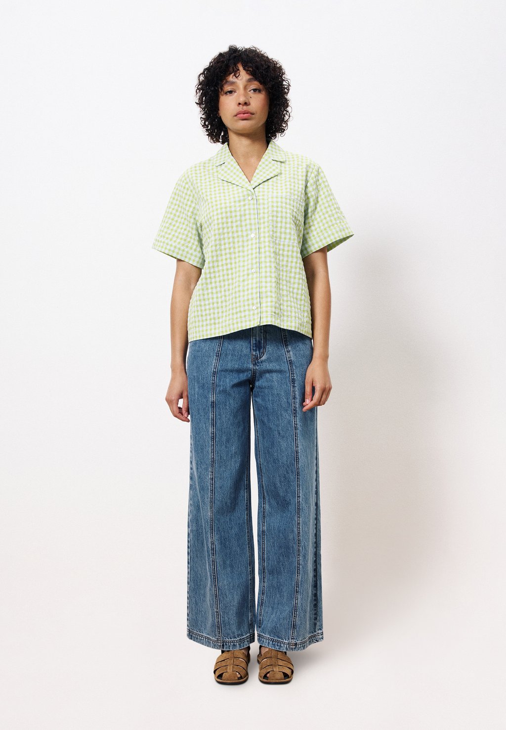 Блузка на пуговицах ILEA FRNCH, светло-зеленый 
Блузка на пуговицах ILEA FRNCH, светло-зеленый