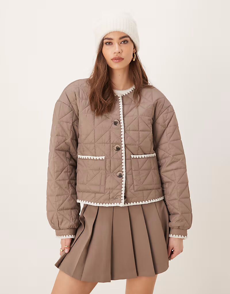 Куртка Vila Quilted Stitch Detail Cropped, коричневый
Куртка Vila Quilted Stitch Detail Cropped, коричневый