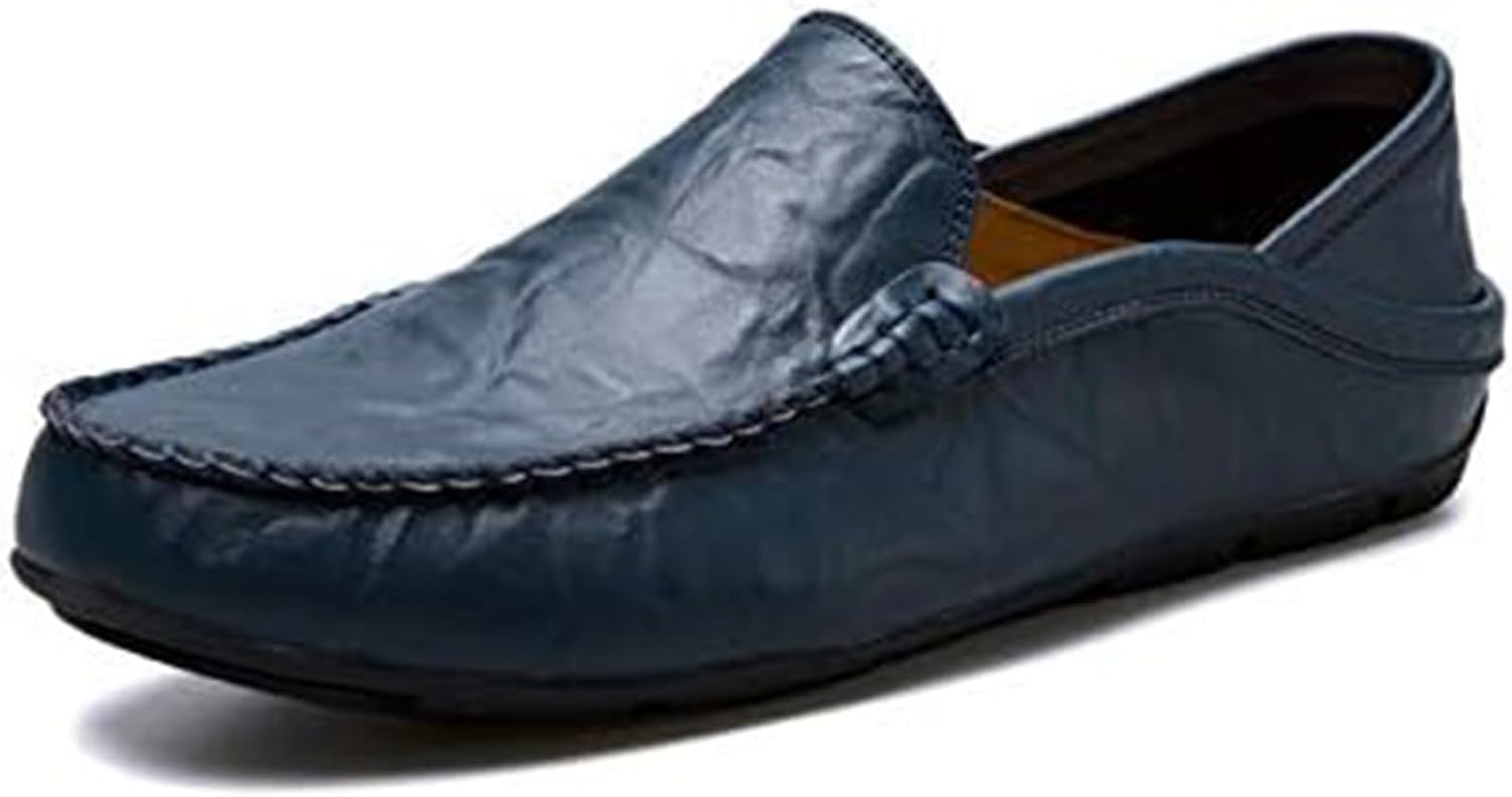 Мужские лоферы из натуральной кожи без шнурков - дышащие водительские и повседневные слайды Xinduoyu, синий
Мужские лоферы из натуральной кожи без шнурков - дышащие водительские и повседневные слайды Xinduoyu, синий