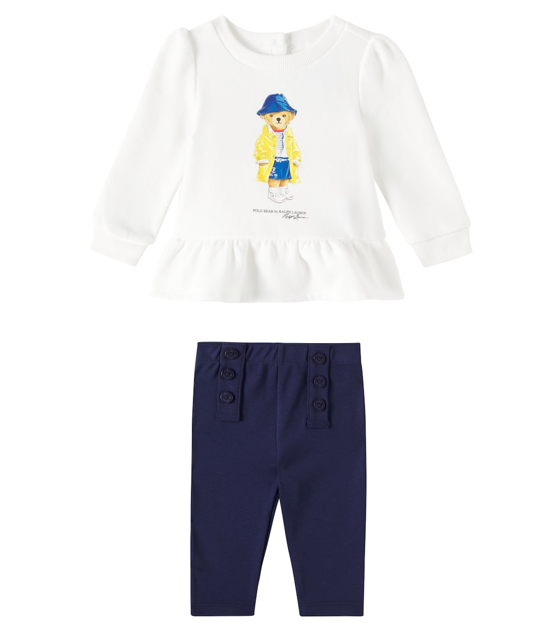 Комплект из толстовки и спортивных штанов Baby Polo Bear Polo Ralph Lauren Kids, Paper White 
Комплект из толстовки и спортивных штанов Baby Polo Bear Polo Ralph Lauren Kids, Paper White
