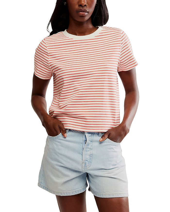 Повседневная футболка в полоску Free People, слоновая кость/кремовый
Повседневная футболка в полоску Free People, слоновая кость/кремовый