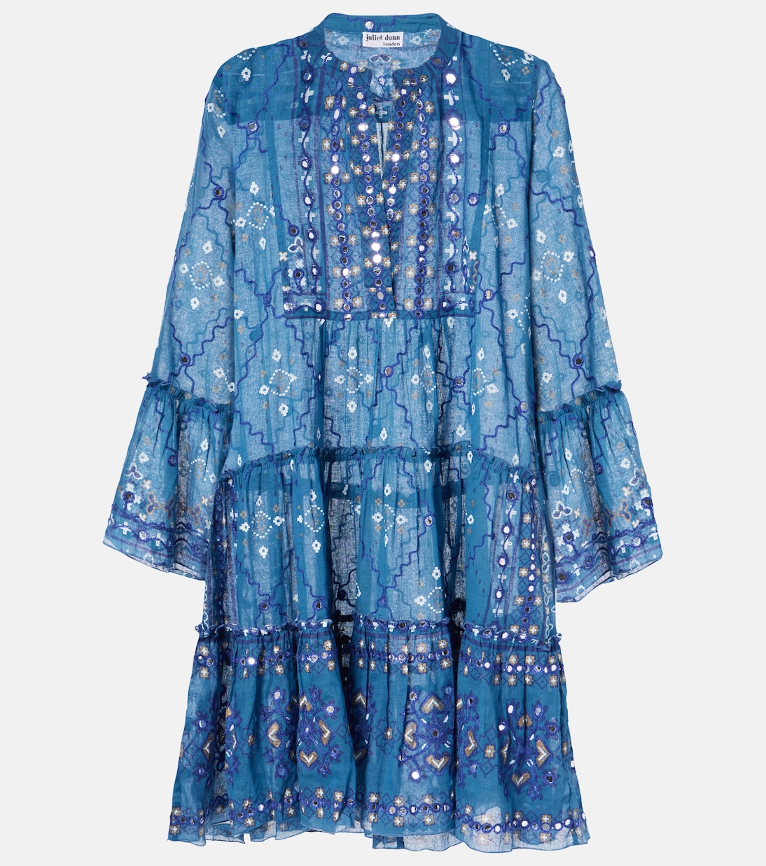 Хлопковое мини-платье с принтом Juliet Dunn, Peacock
Хлопковое мини-платье с принтом Juliet Dunn, Peacock