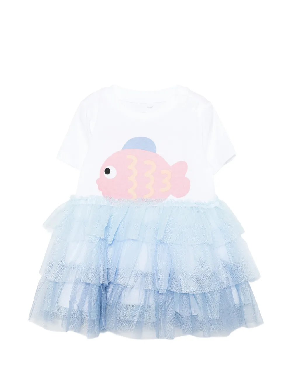 Платье с юбкой с оборками Stella Mccartney Kids, синий
Платье с юбкой с оборками Stella Mccartney Kids, синий