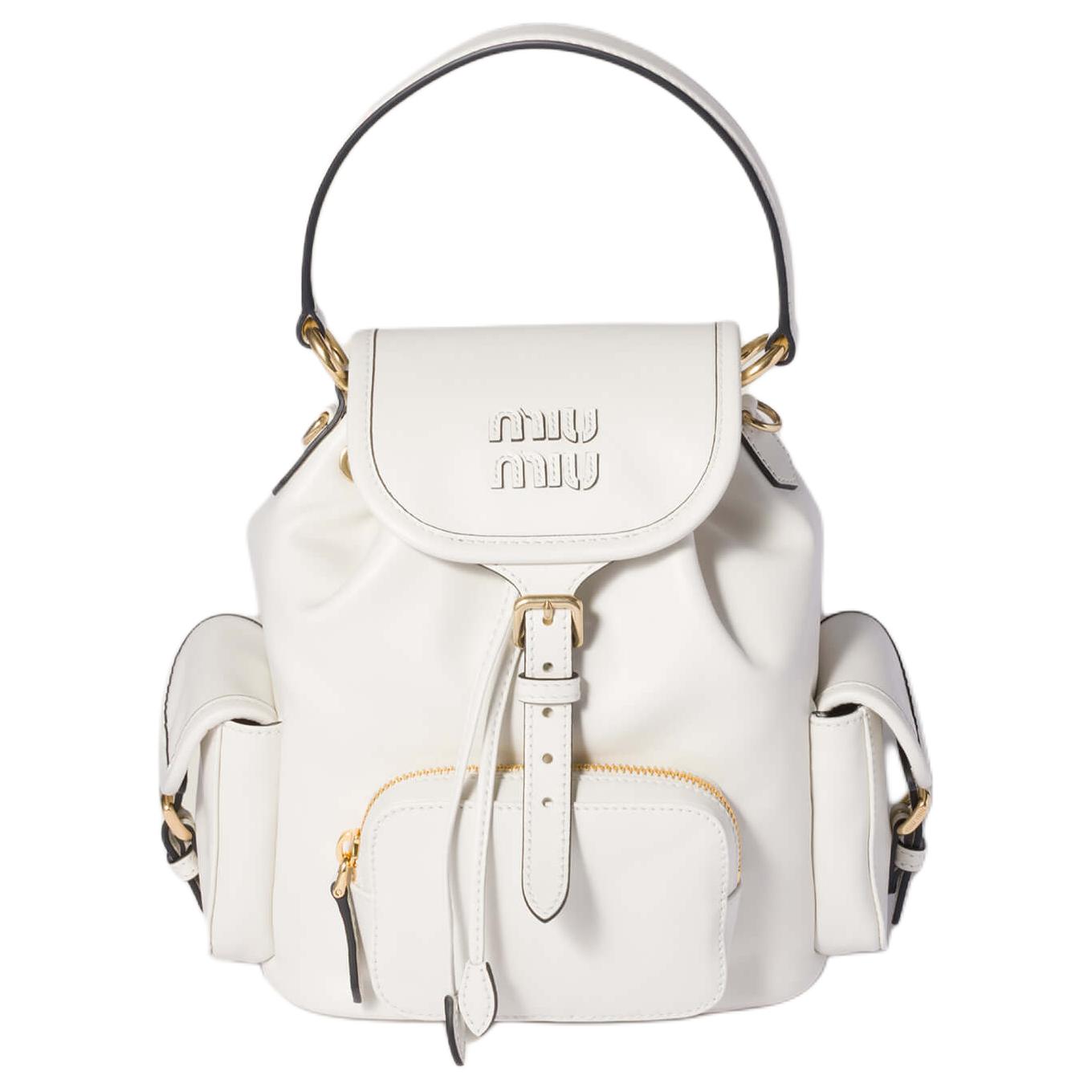 MIU MIU Кожаный рюкзак Cow Leather женский белый
MIU MIU Кожаный рюкзак Cow Leather женский белый