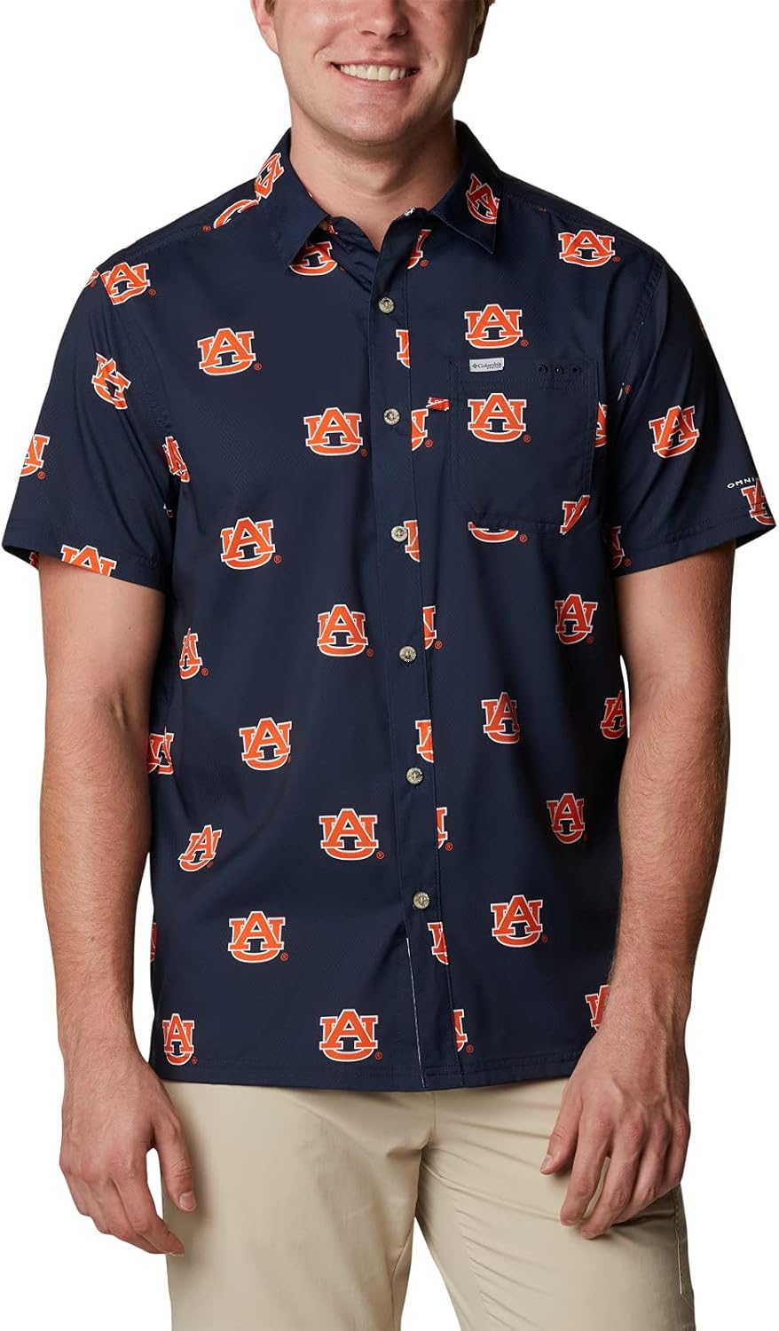 Columbia Men's CLG Super Slack Tide рубашка, Aub - Collegiate Navy Logo Print
Columbia Men's CLG Super Slack Tide рубашка, Aub - Collegiate Navy Logo Print