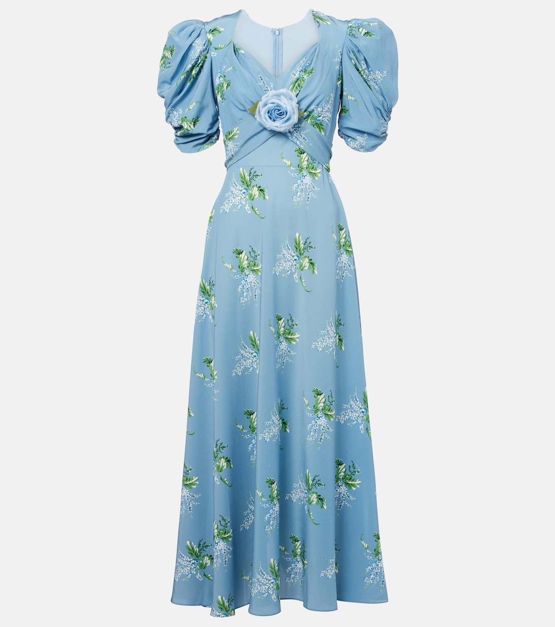 Шелковое коктейльное платье с цветочным принтом Rodarte, синий
Шелковое коктейльное платье с цветочным принтом Rodarte, синий