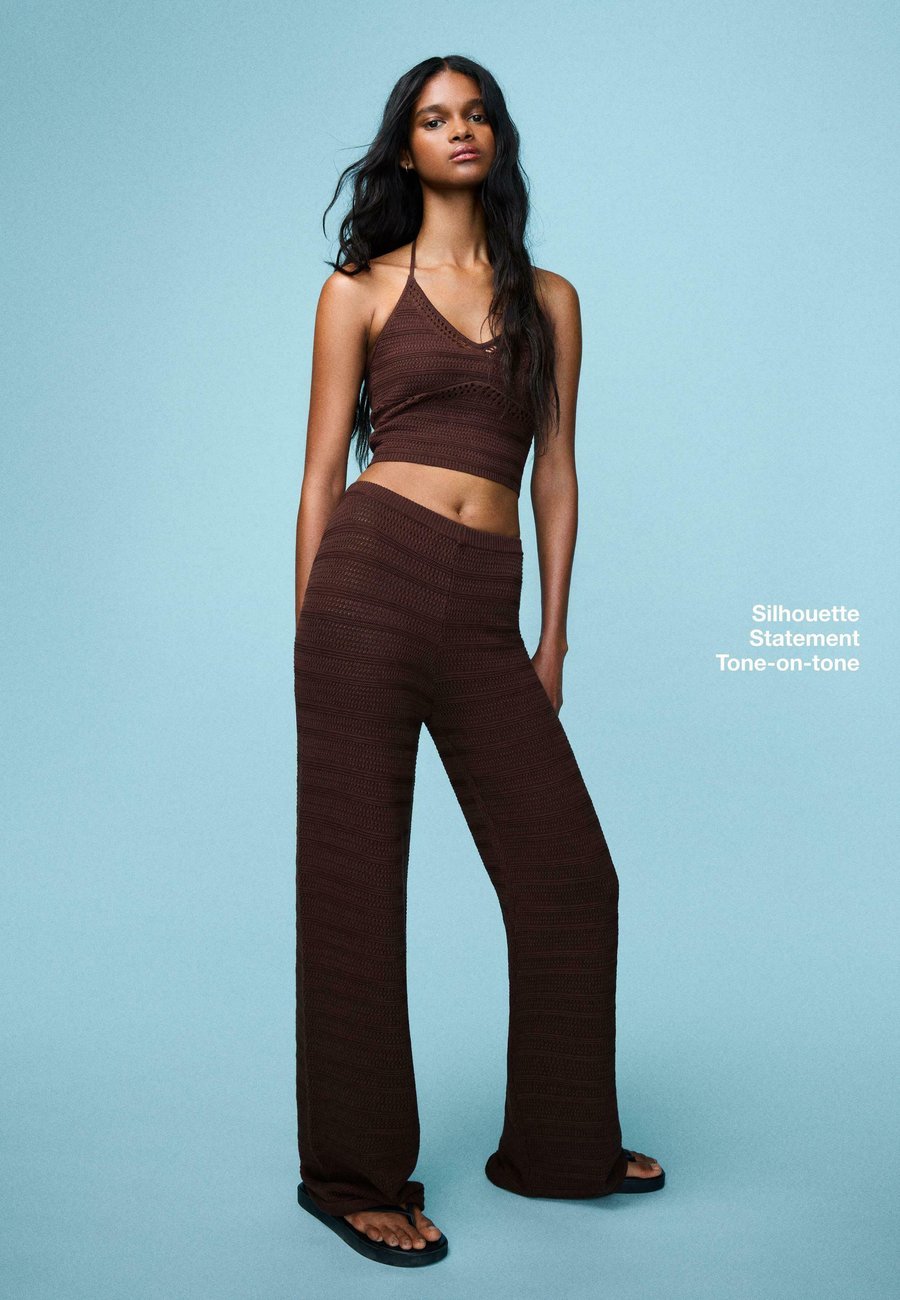 Брюки Bershka OPENWORK, Dark Brown
Брюки Bershka OPENWORK, Dark Brown