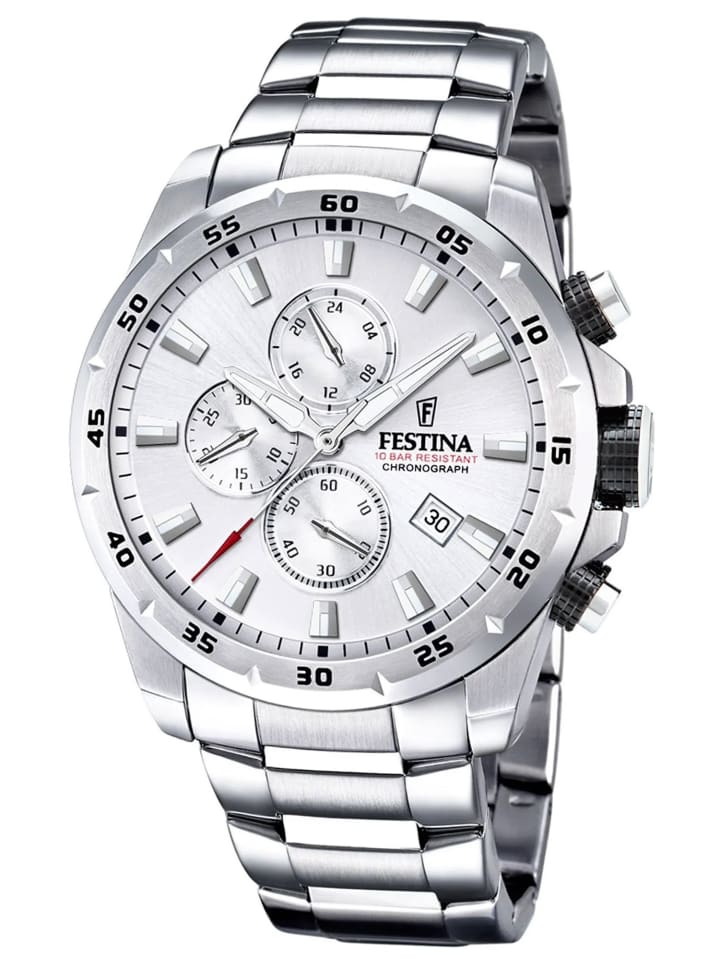 Festina Мужские кварцевые часы-хронограф, цвет сталь/серебро
Festina Мужские кварцевые часы-хронограф, цвет сталь/серебро