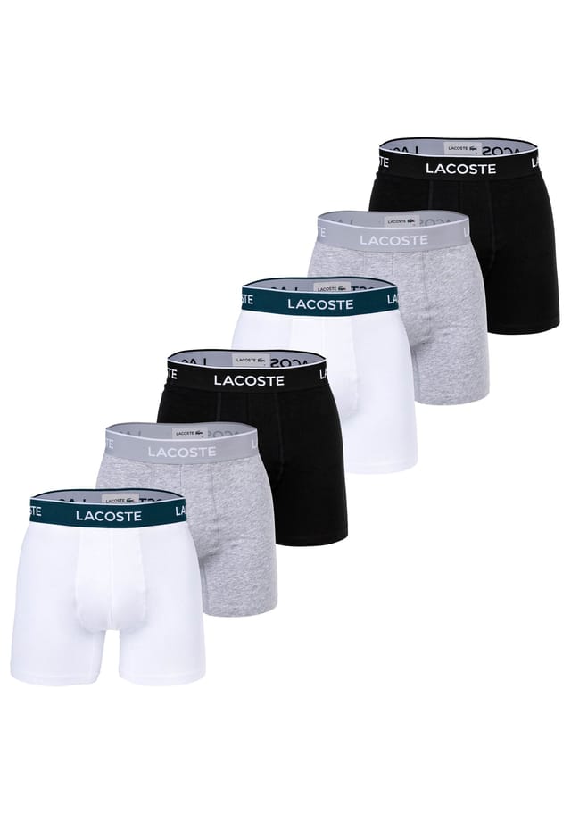 Комплект из 6 трусов-боксеров - трусы-боксеры из эластичного хлопка с логотипом на поясе Lacoste, мультиколор
Комплект из 6 трусов-боксеров - трусы-боксеры из эластичного хлопка с логотипом на поясе Lacoste, мультиколор
