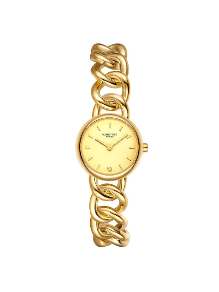 Glanzstücke München Часы из металлического сплава в оправе из желтого золота
Glanzstücke München Часы из металлического сплава в оправе из желтого золота