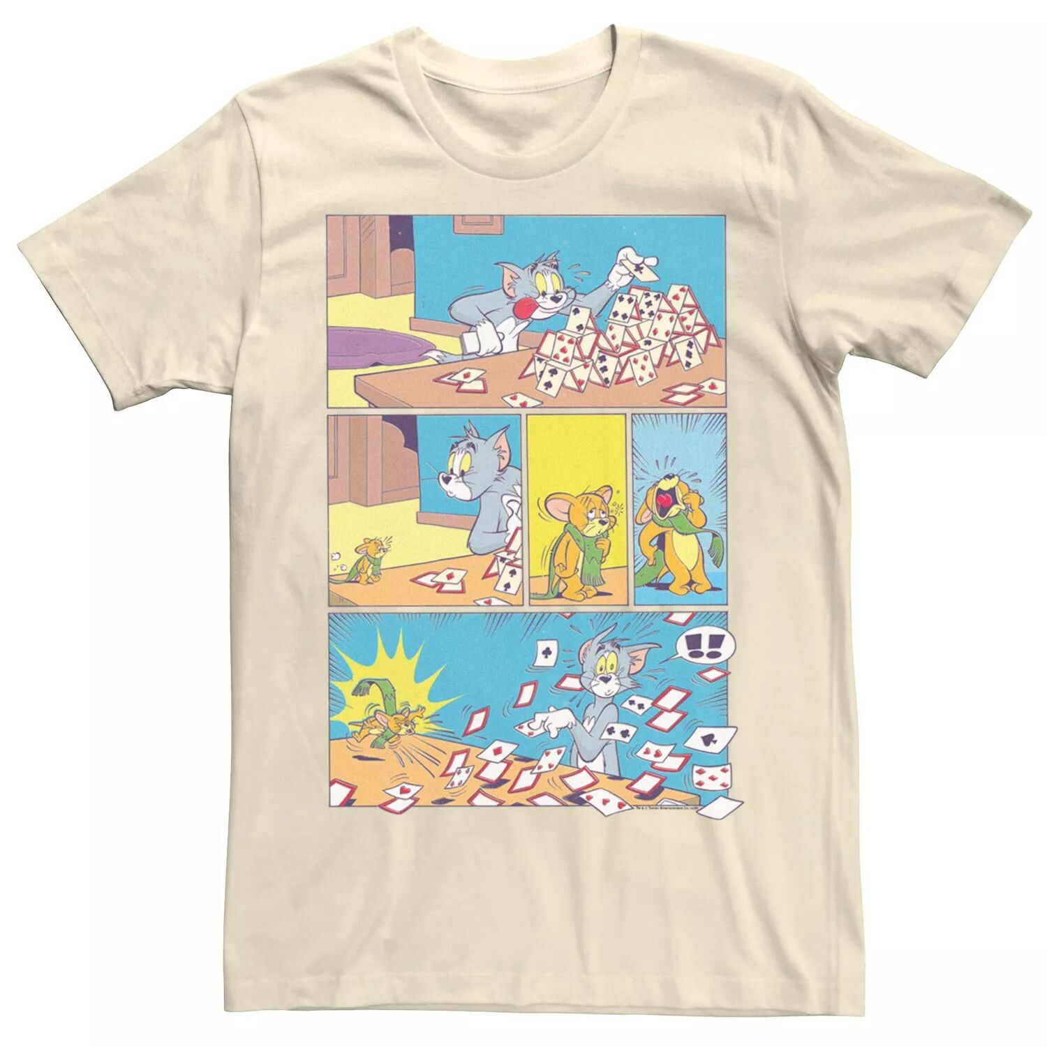 Мужская футболка с комиксами «Карточный домик Тома и Джерри» Licensed Character
Мужская футболка с комиксами «Карточный домик Тома и Джерри» Licensed Character