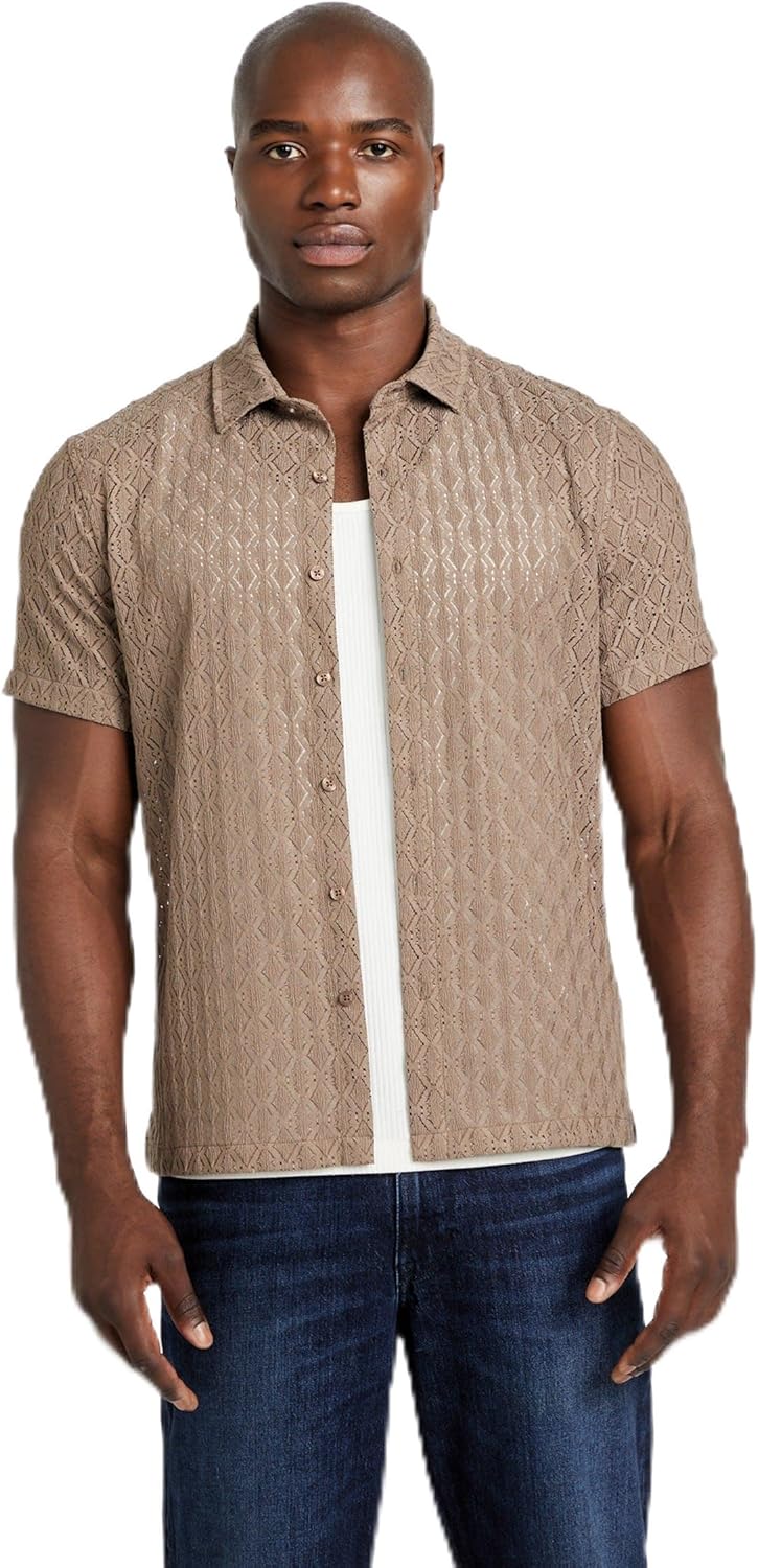 Мужская короткая рубашка Reeves Woven от GUESS, Walnut Shell
Мужская короткая рубашка Reeves Woven от GUESS, Walnut Shell