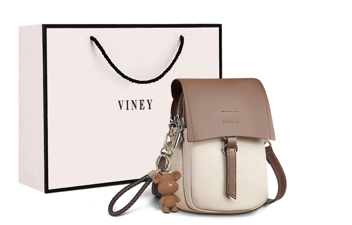 Кожаная наплечная сумка через плечо с карманом для телефона Trumpets Women's White & Coffee & Coffee VINEY
Кожаная наплечная сумка через плечо с карманом для телефона Trumpets Women's White & Coffee & Coffee VINEY